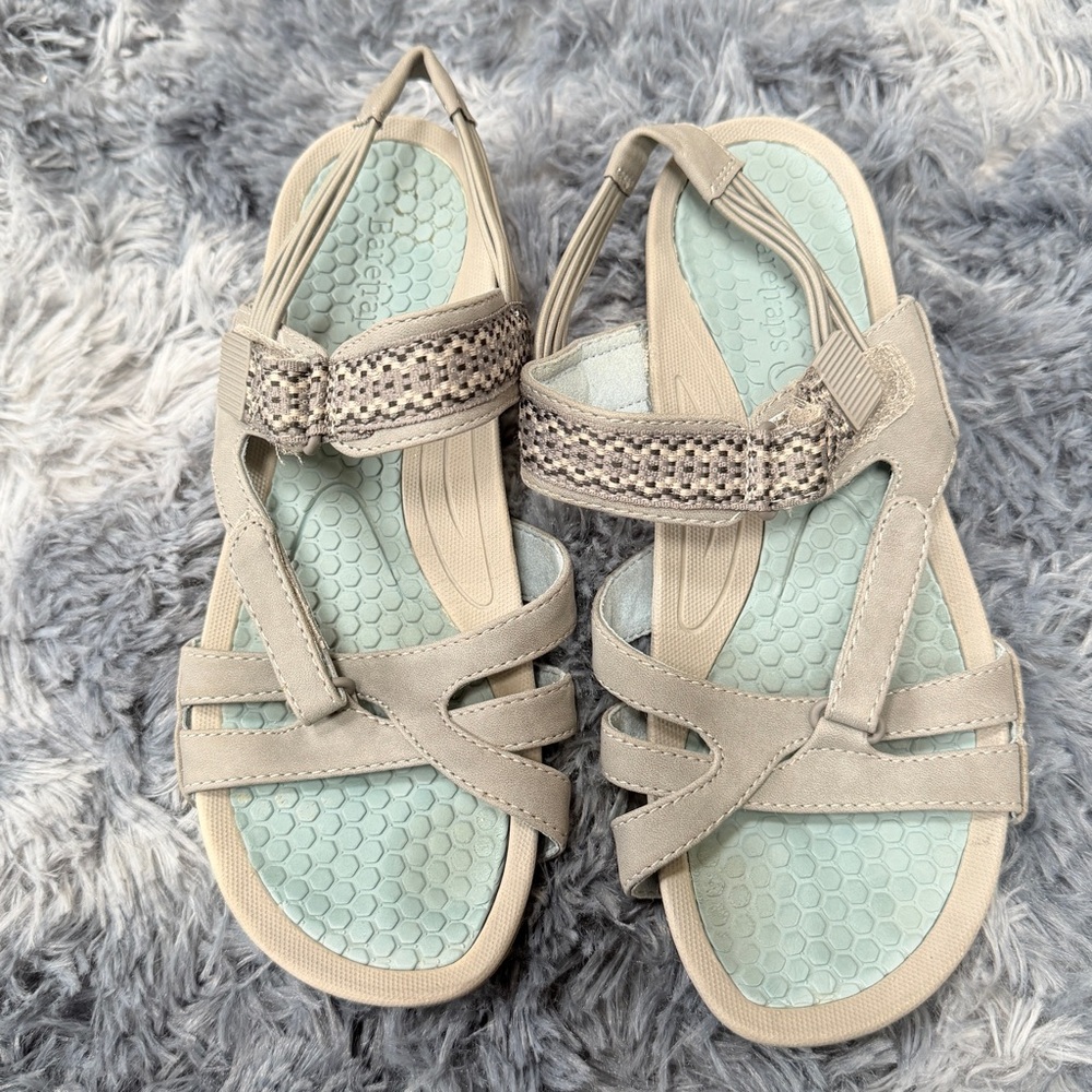 Baretraps Dalton Grey Blue Velcro Sandals